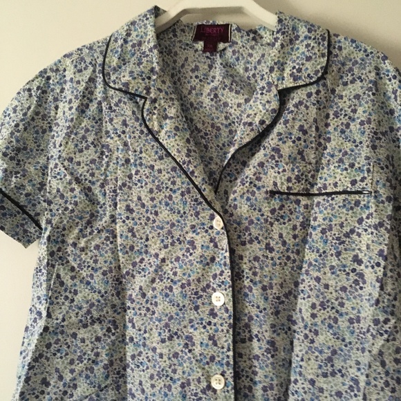 LIBERTY x J CREW Blue Floral Cotton Blouse XS - No Offers! - Picture 2 of 4